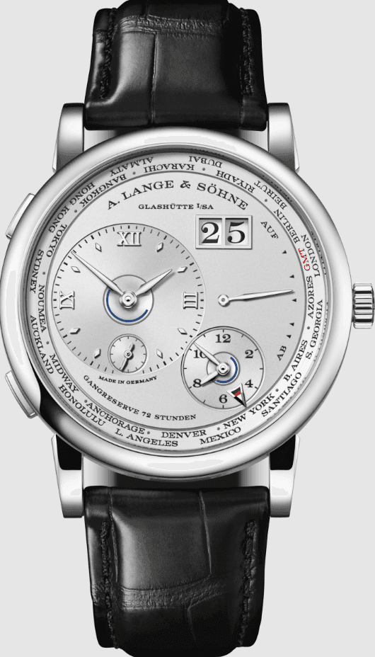 LANGE 1 ZEITZONE in 950er Platin