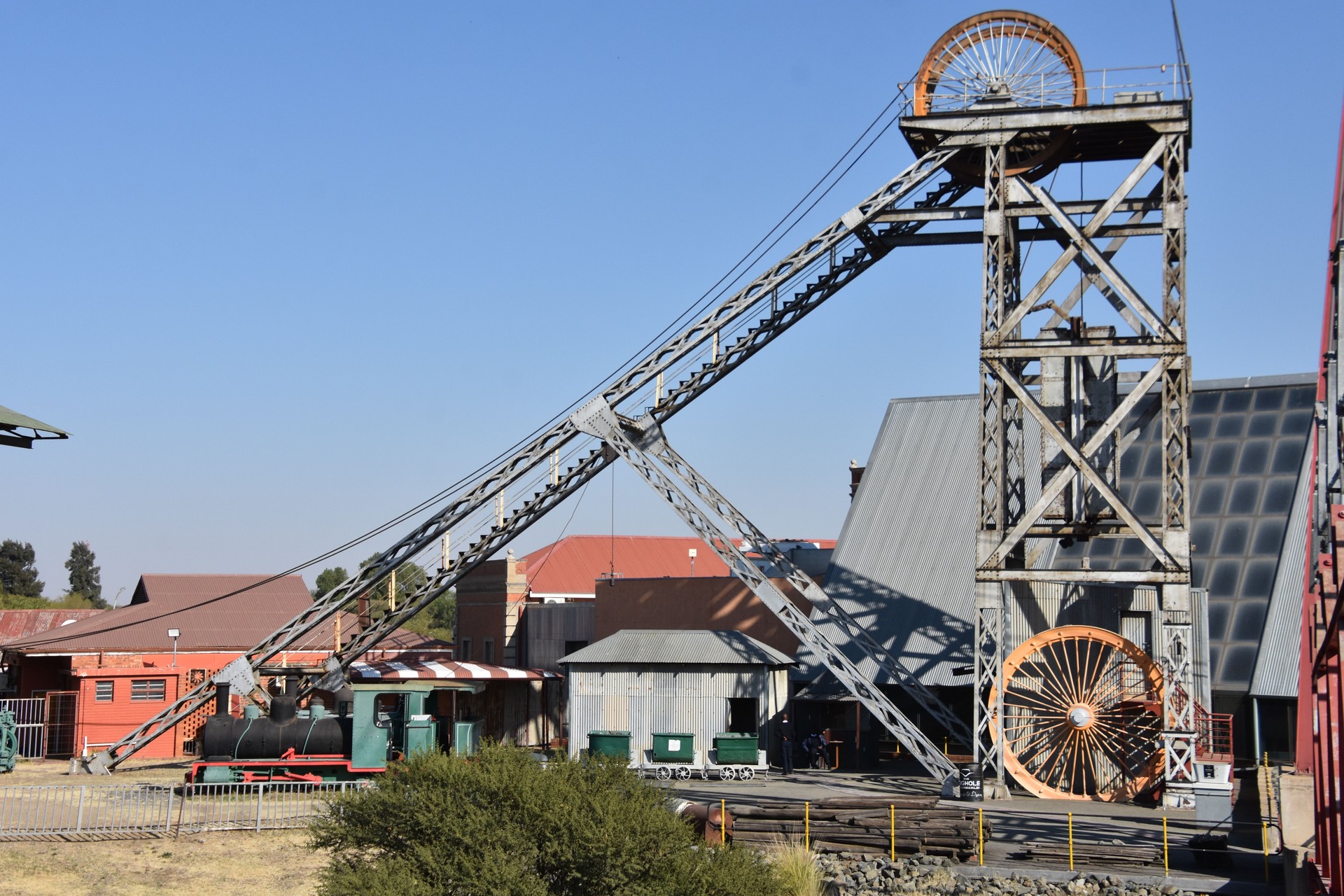 Bergbauinfrastrukturen in Kimberley City, in Südafrika